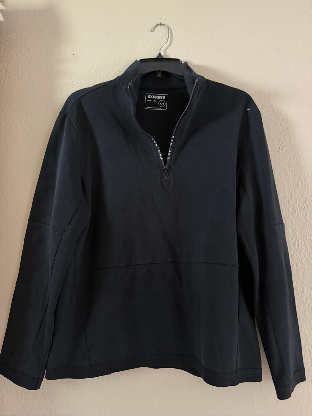 Express Men’s Black Half-Zip Pullover Sweater